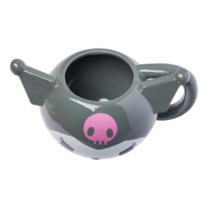 Kuromi Face Sculpted Mug (Gray)