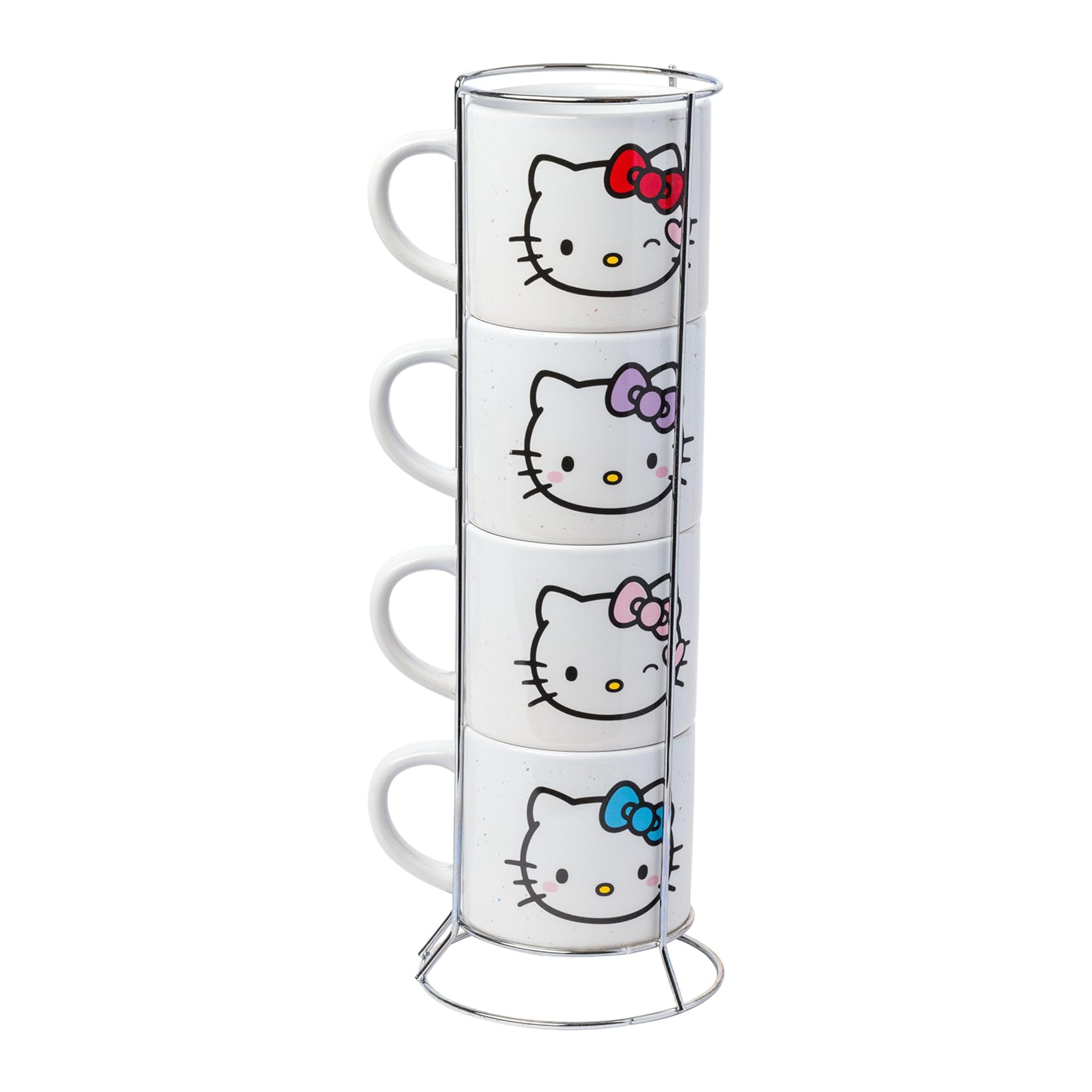 Hello Kitty Winking Hearts 5-Piece Ceramic Mug Stack