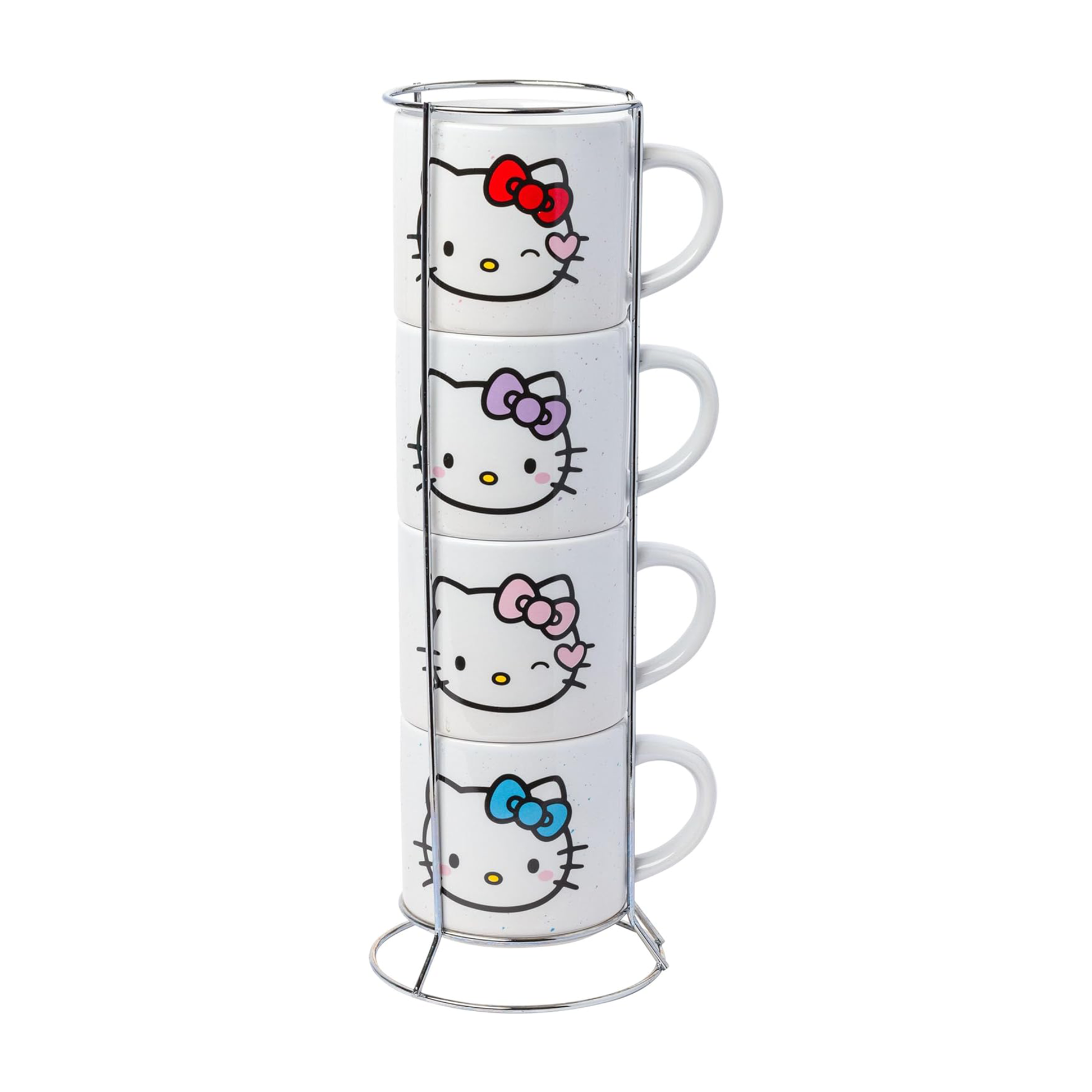 Hello Kitty Winking Hearts 5-Piece Ceramic Mug Stack