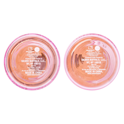 Hello Kitty Pink Glass Jar Tumblers with Bamboo Lid (Set of 2)