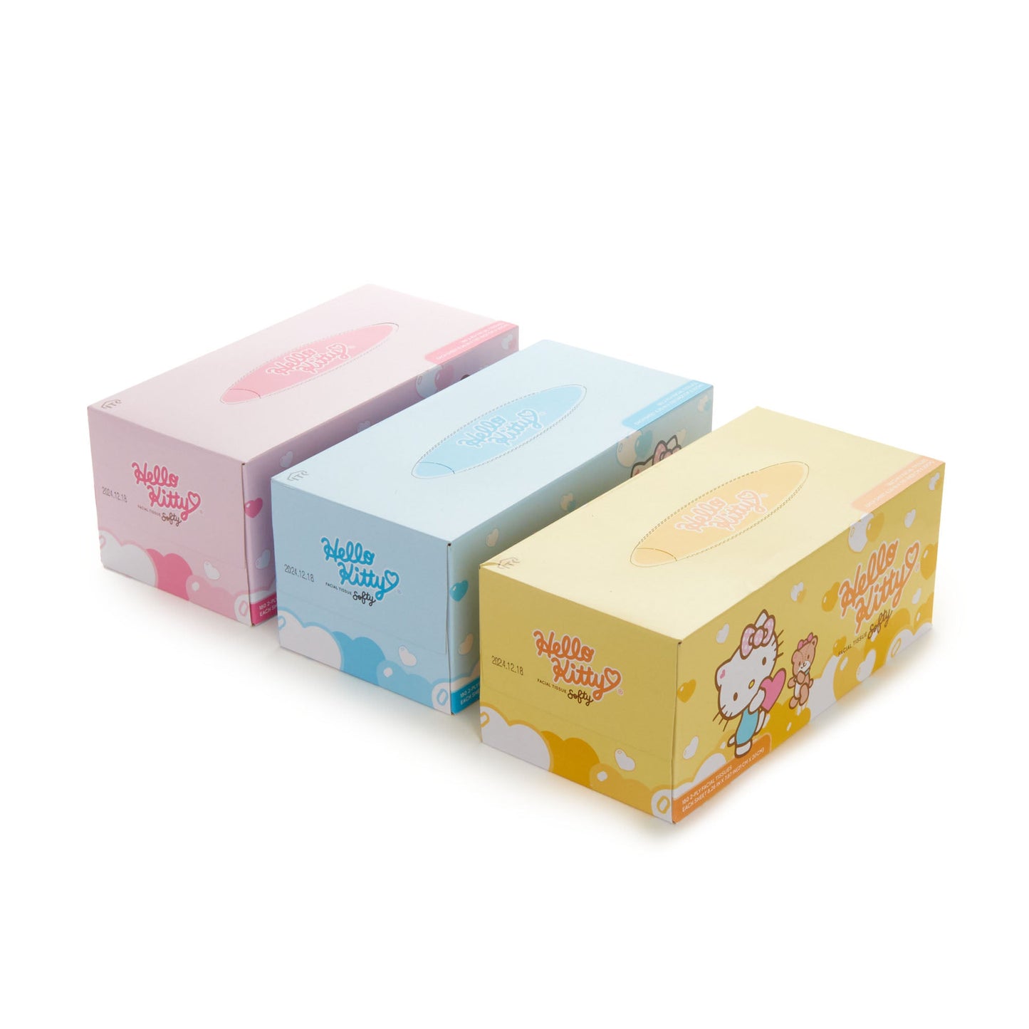 Hello Kitty Softly Facial 2-Ply Tissue Boxes (Pack of 3)