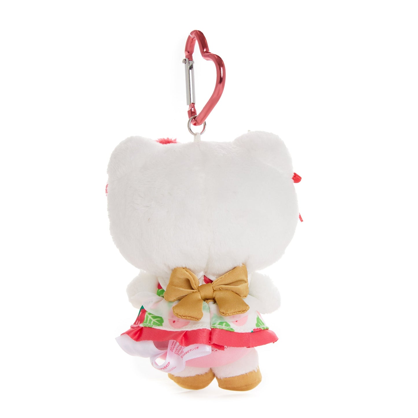 Hello Kitty Plush Mascot Keychain (Strawberry News 50th Anniversary)