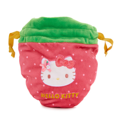 Hello Kitty Drawstring Pouch (Strawberry News 50th Anniversary)