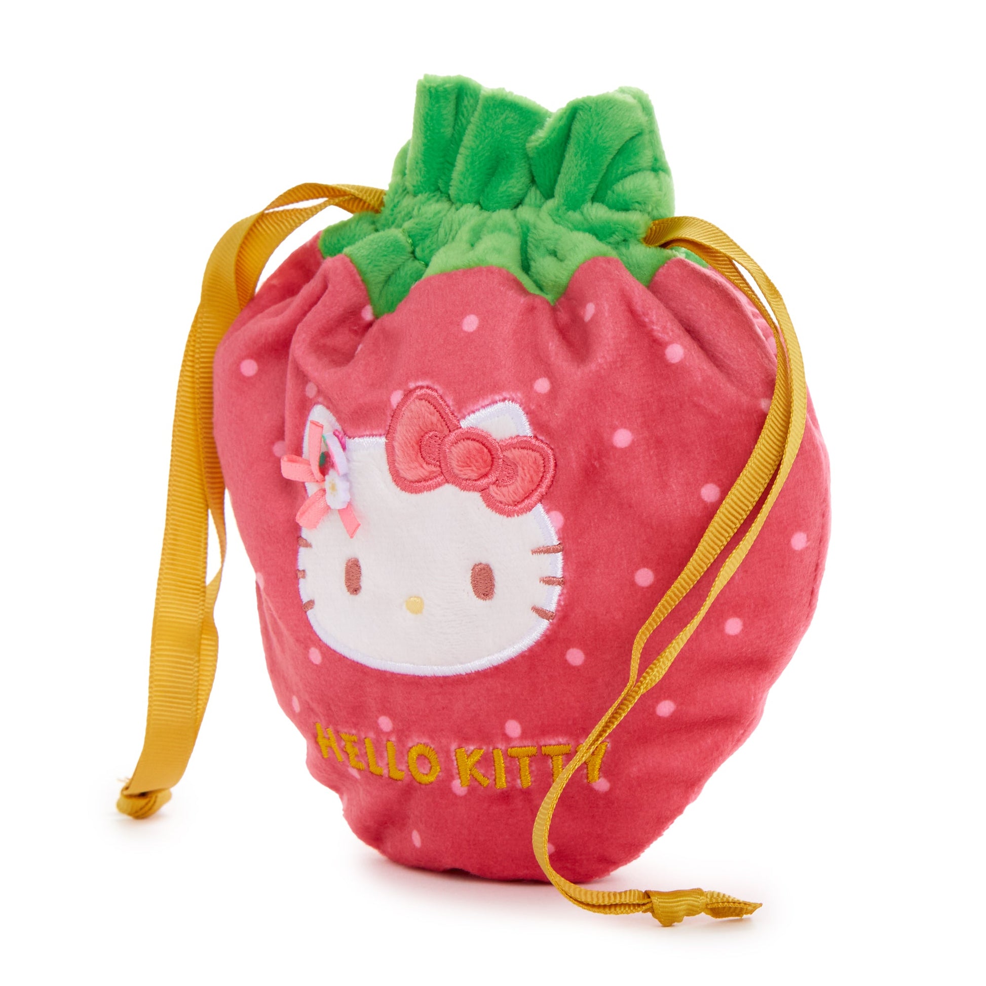 Hello Kitty Drawstring Pouch (Strawberry News 50th Anniversary)