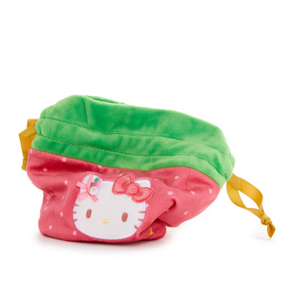 Hello Kitty Drawstring Pouch (Strawberry News 50th Anniversary)