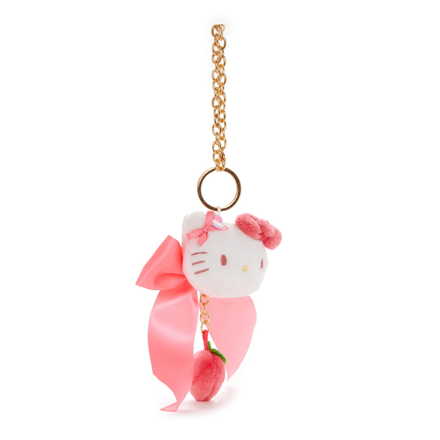 Hello Kitty Plush Bag Charm (Strawberry News 50th Anniversary)