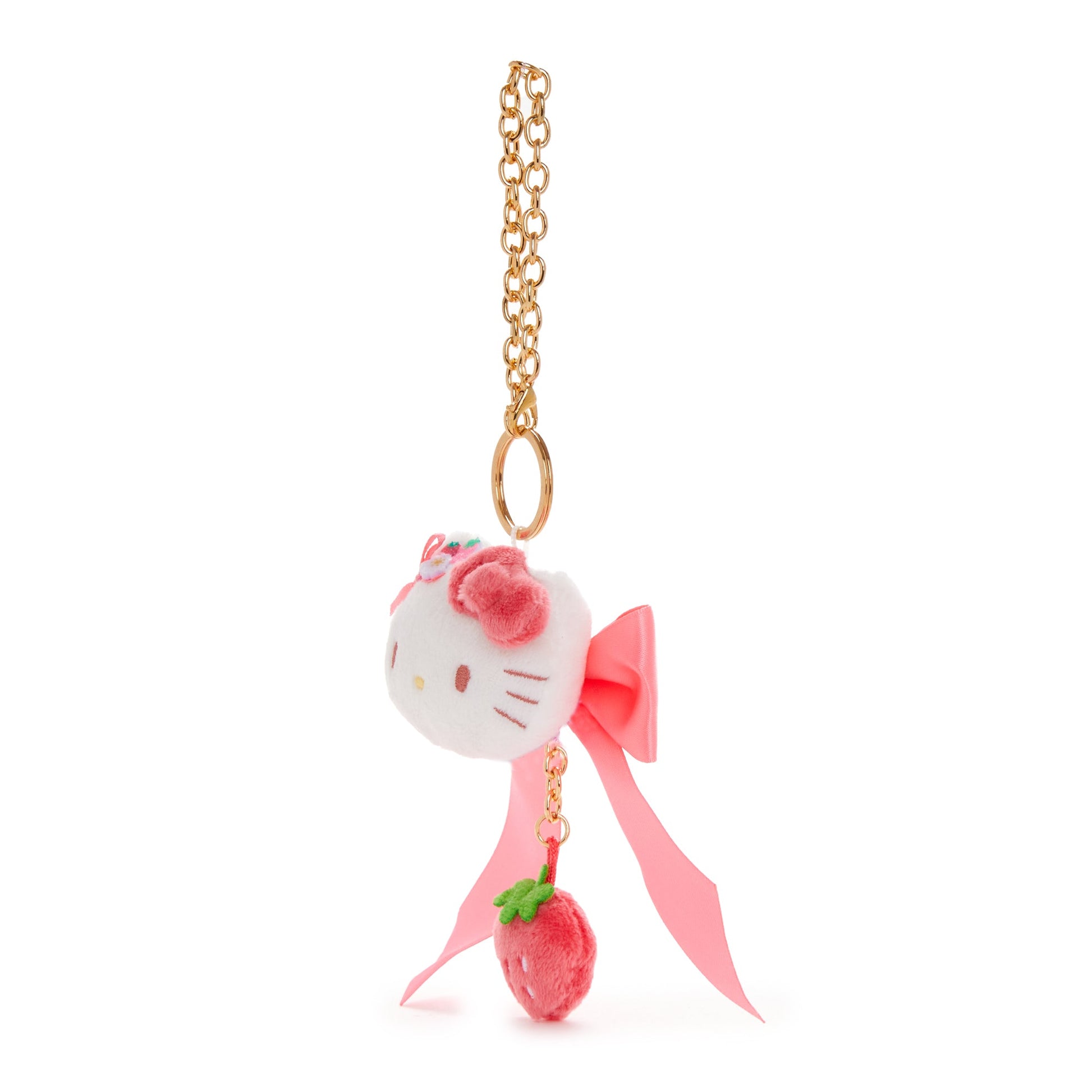 Hello Kitty Plush Bag Charm (Strawberry News 50th Anniversary)