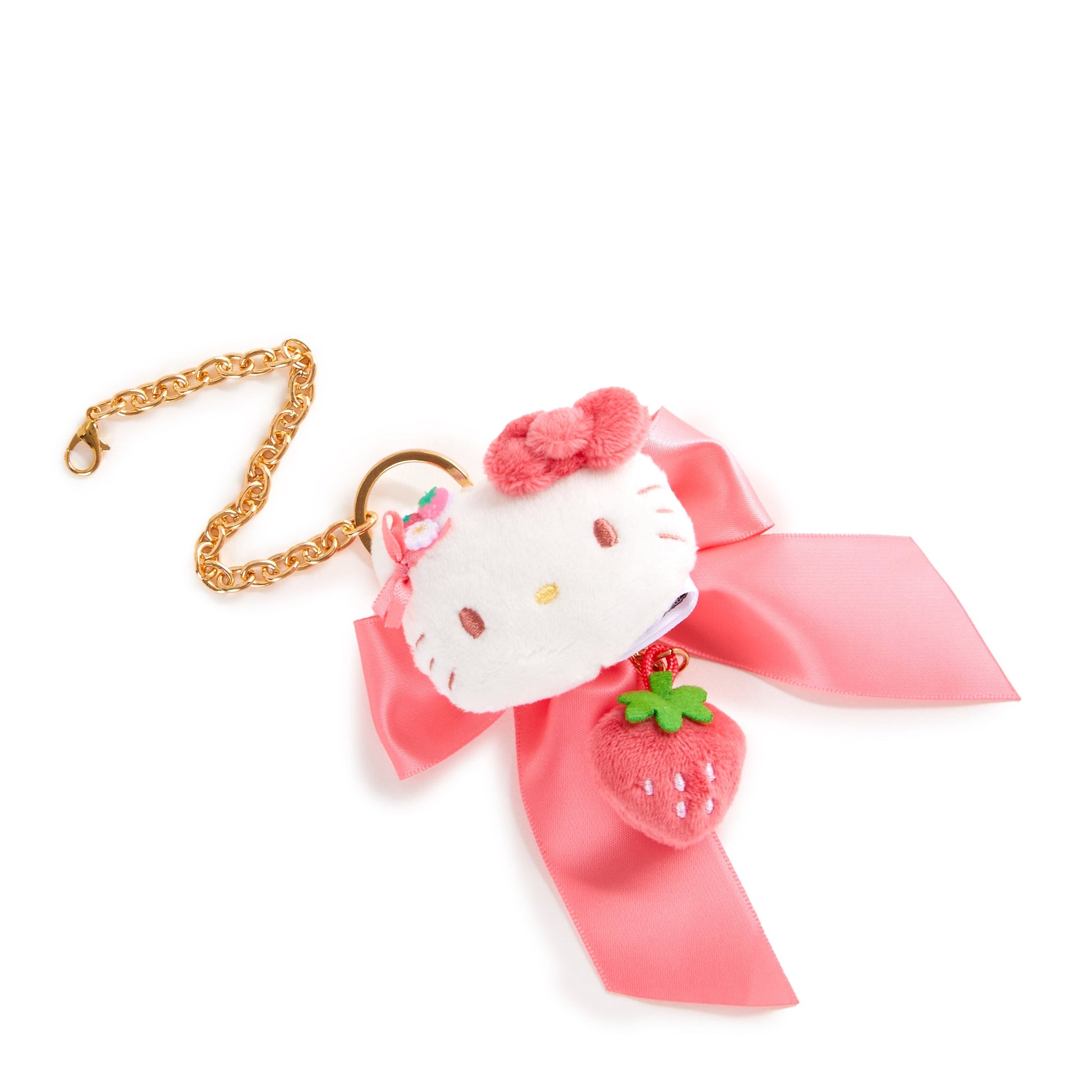 Hello Kitty Plush Bag Charm (Strawberry News 50th Anniversary)