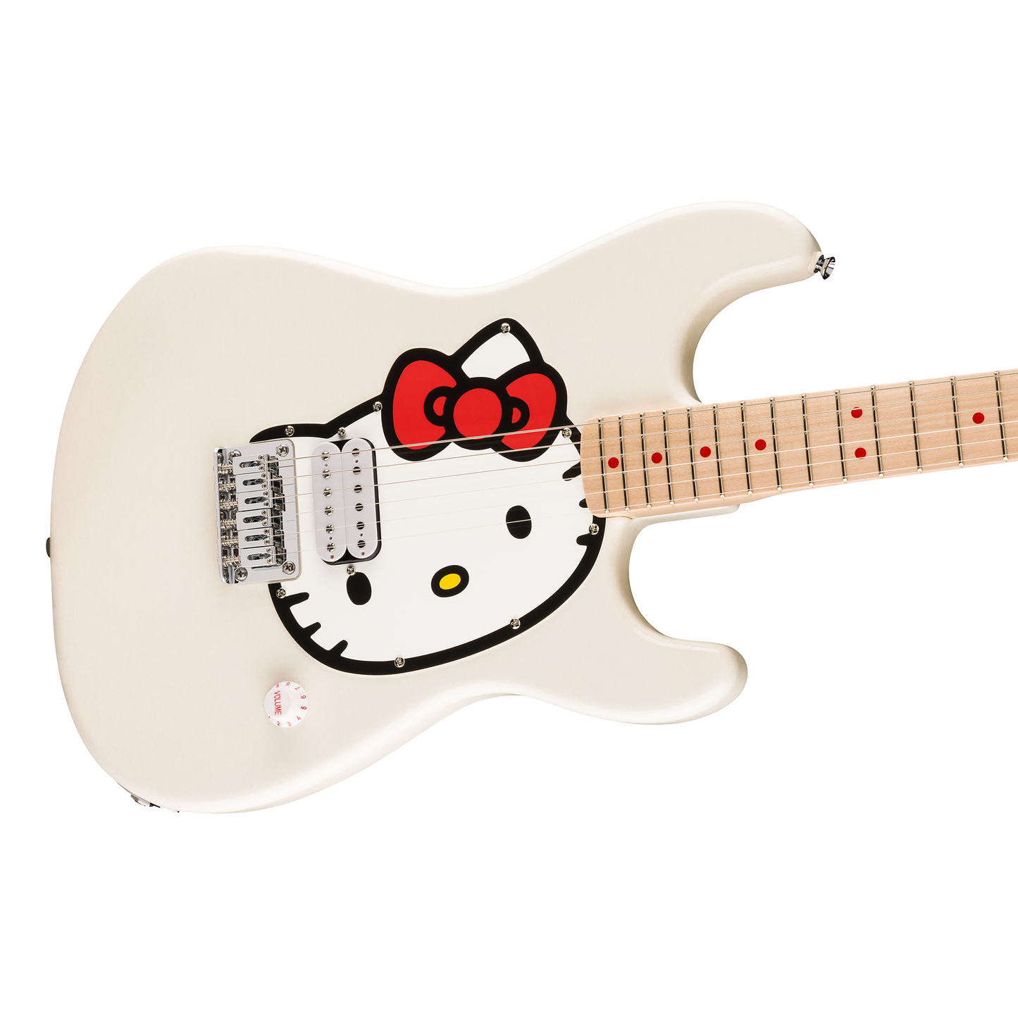 Hello Kitty x Fender White Stratocaster Guitar