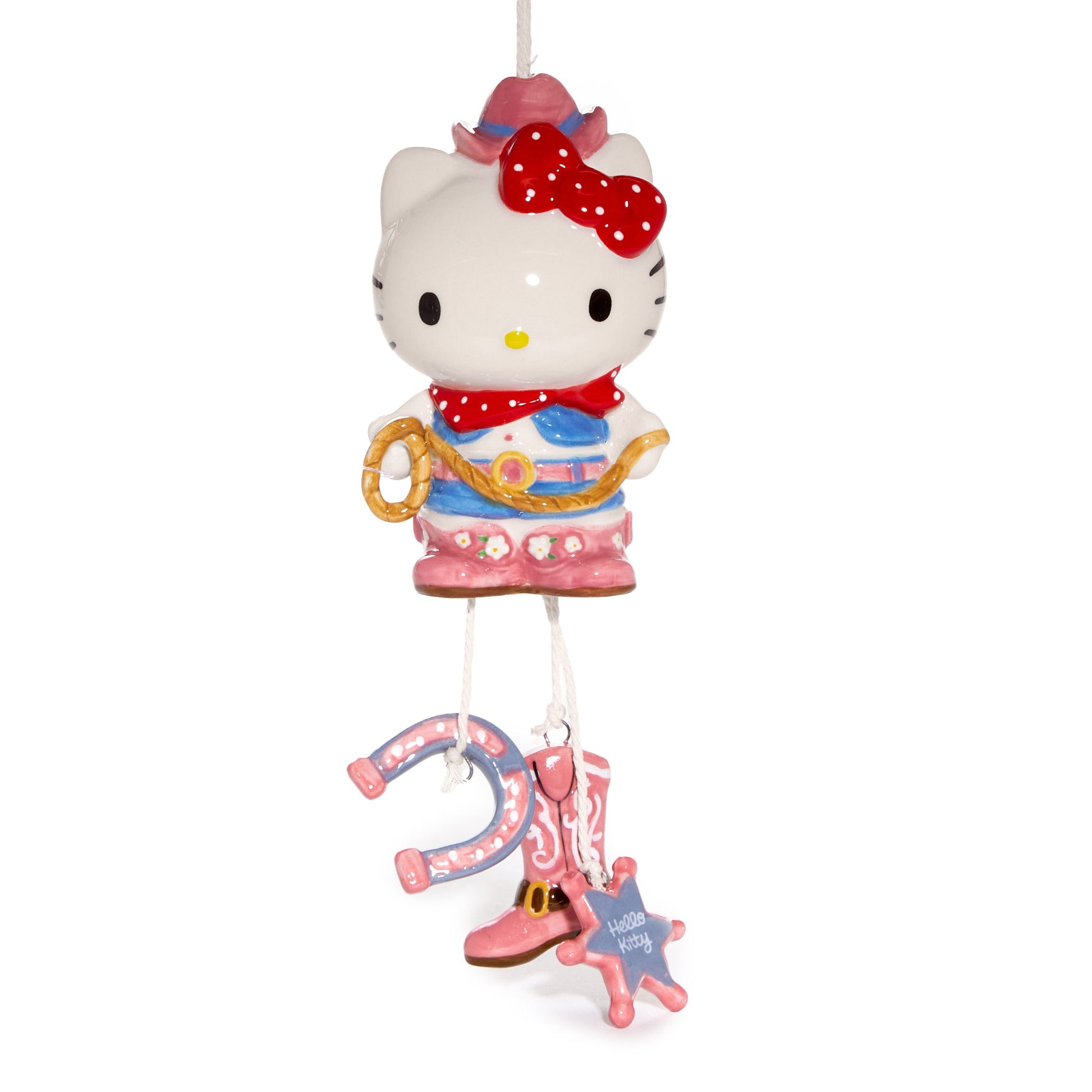 Hello Kitty Cowgirl Ceramic Wind Chime