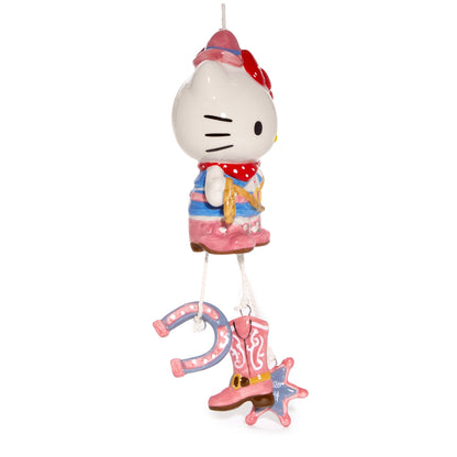 Hello Kitty Cowgirl Ceramic Wind Chime