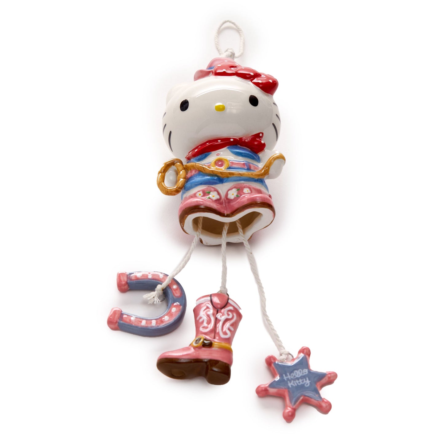Hello Kitty Cowgirl Ceramic Wind Chime