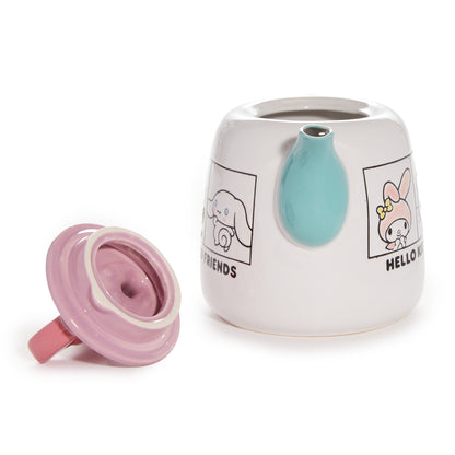 Hello Kitty and Friends Ceramic Grid Teapot