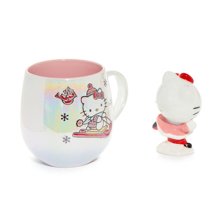 Hello Kitty Holiday Ski Ceramic Mug and Figurine Gift Set