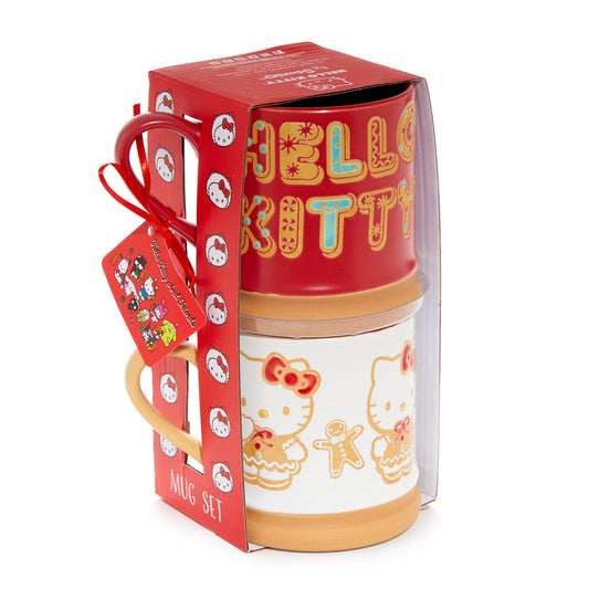 Hello Kitty Gingerbread Holiday Ceramic Mug Gift Set (Set of 2)