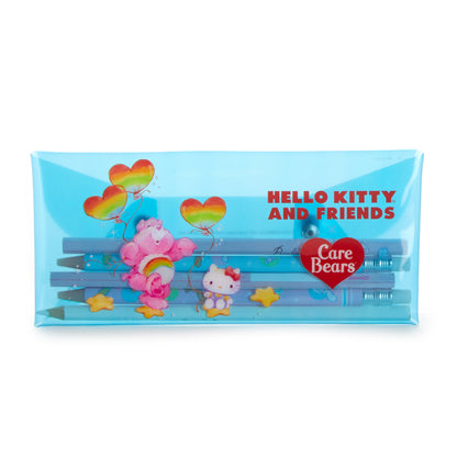Hello Kitty x Care Bears Translucent Blue Pencil Case