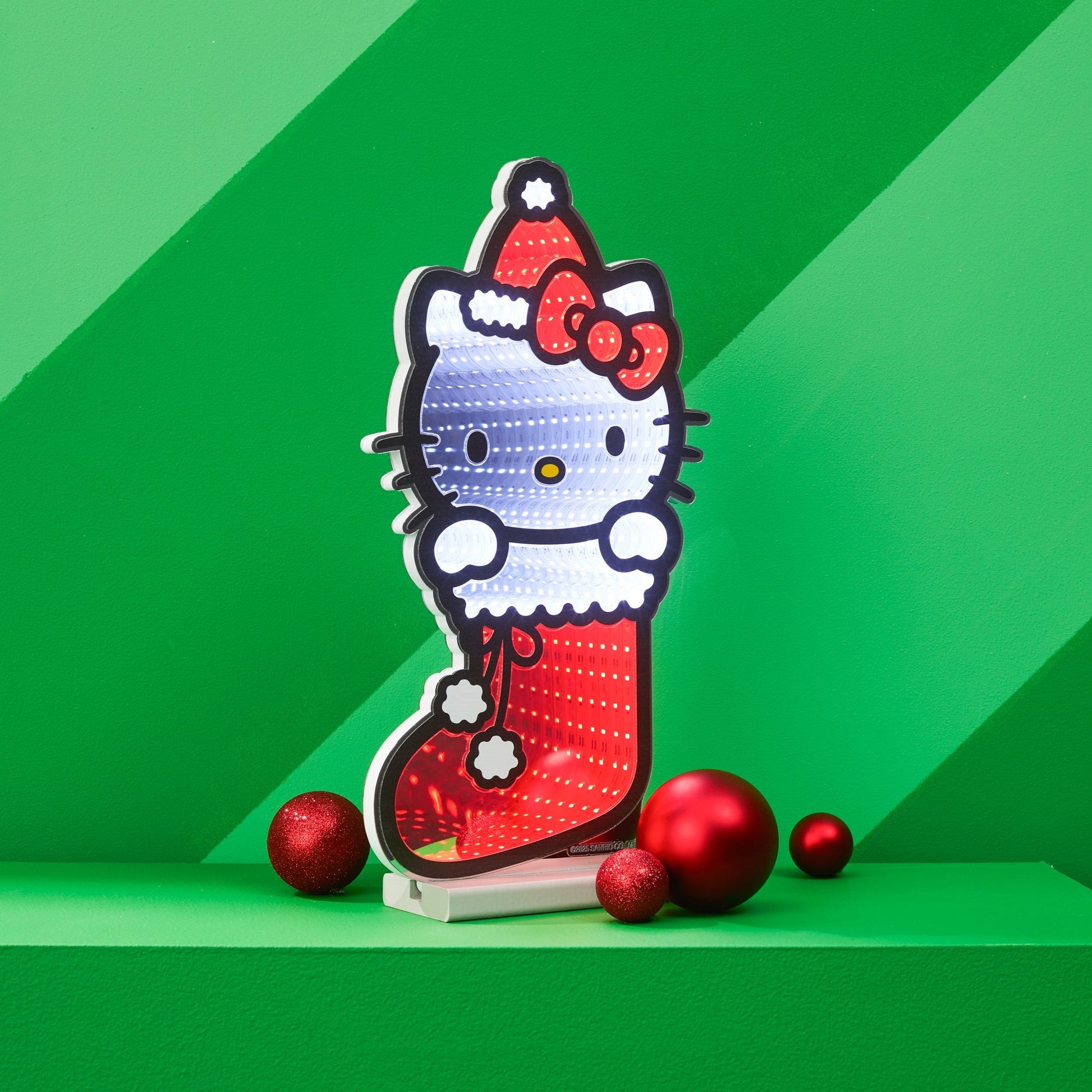 Hello Kitty 16" Holiday Stocking Decorative Ekkolight Infinity Light