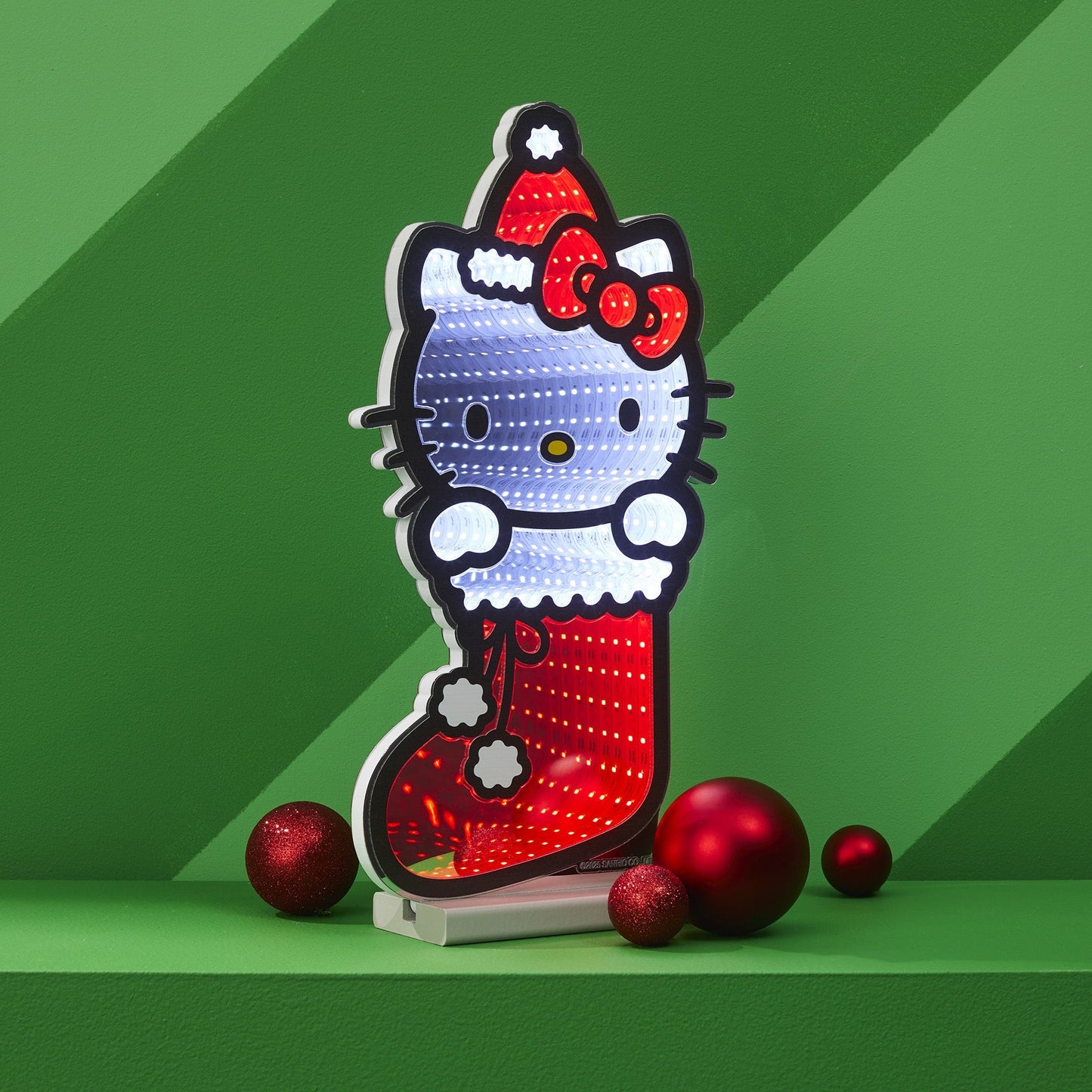 Hello Kitty 16" Holiday Stocking Decorative Ekkolight Infinity Light