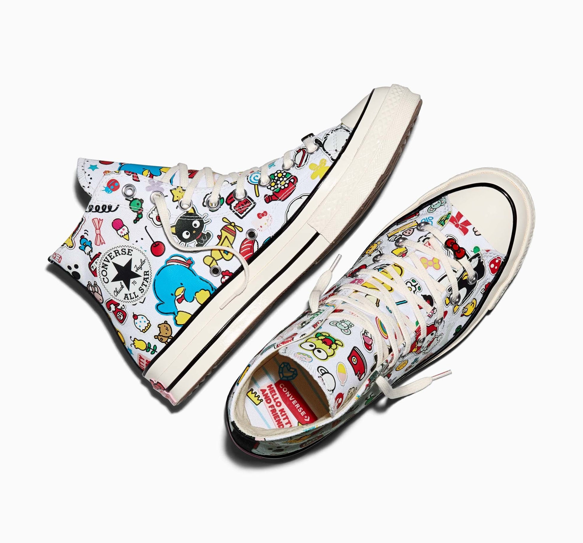 Converse x Hello Kitty and Friends Chuck 70 Hi-Top Stickers Sneaker (Adult - White)