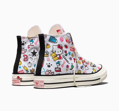 Converse x Hello Kitty and Friends Chuck 70 Hi-Top Stickers Sneaker (Adult - White)