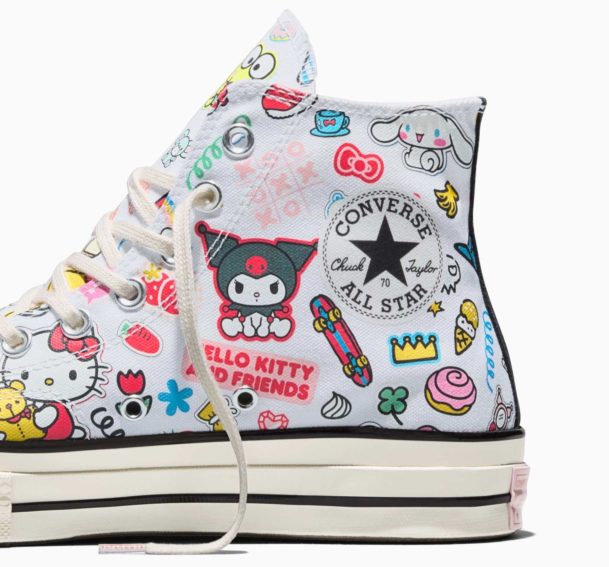 Converse x Hello Kitty and Friends Chuck 70 Hi-Top Stickers Sneaker (Adult - White)