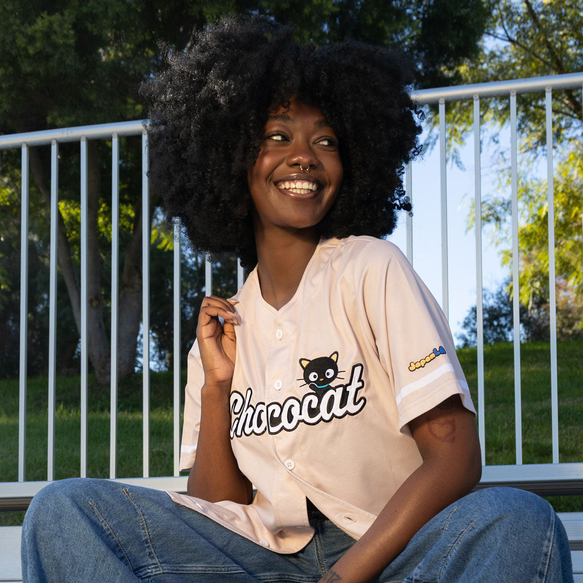 Chococat x JapanLA Baseball Jersey (Beige)