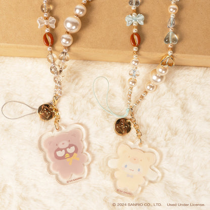 Badtz-maru Latte Bear Beaded Charm Mobile Phone Wrist Strap