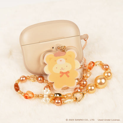 Pompompurin Latte Bear Beaded Charm Mobile Phone Wrist Strap