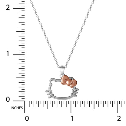 Hello Kitty Sterling Silver Silhouette Necklace