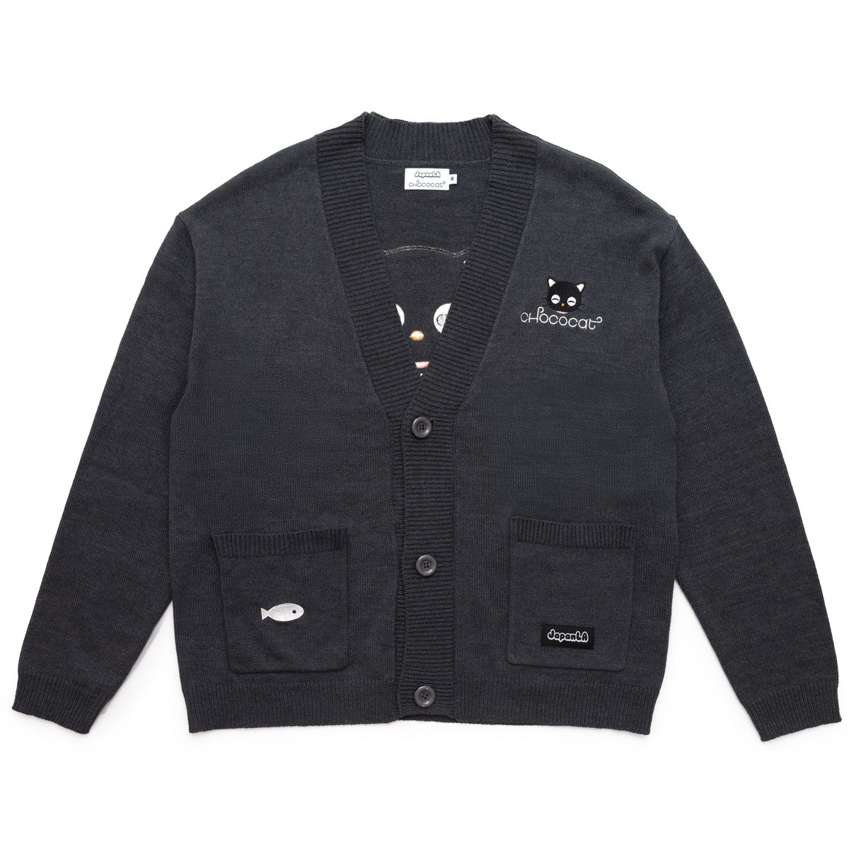 Chococat x JapanLA Flowers Embroidered Knit Cardigan