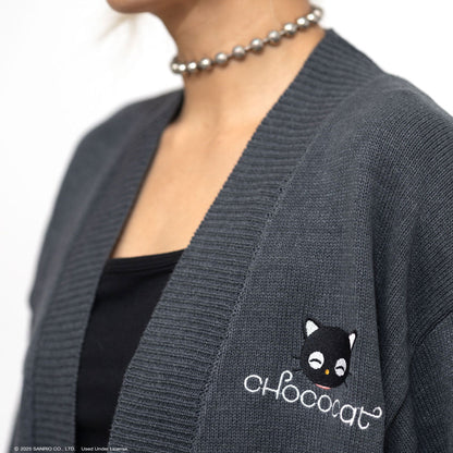 Chococat x JapanLA Flowers Embroidered Knit Cardigan
