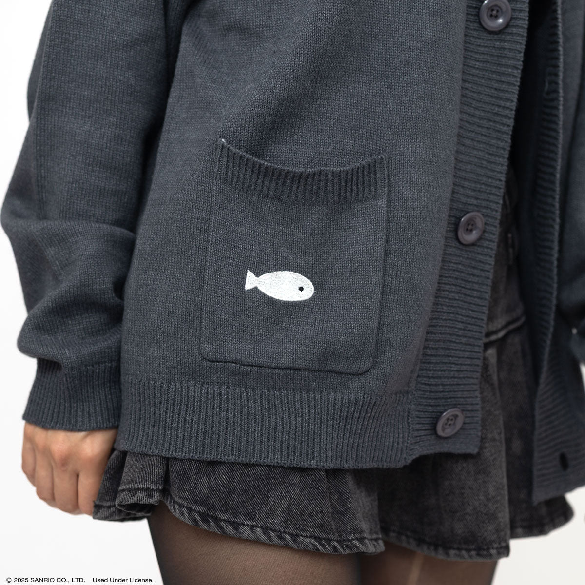 Chococat x JapanLA Flowers Embroidered Knit Cardigan