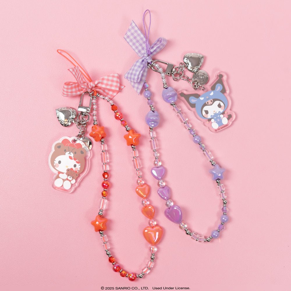Hello Kitty Beaded Charm Mobile Phone Wrist Strap (Cosplay Friends)