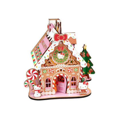 Hello Kitty Gingerbread House 3D Wooden Puzzle