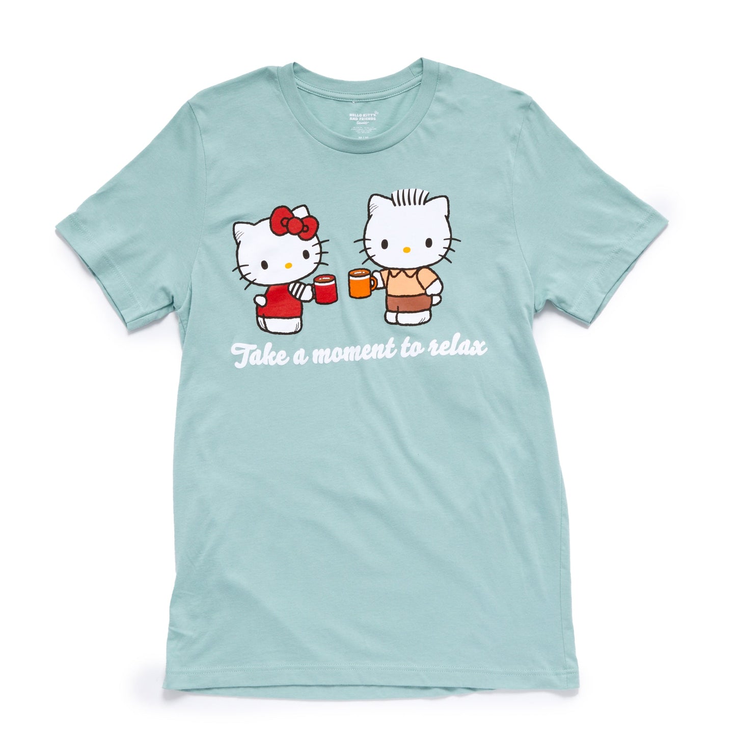 Hello Kitty & Dear Daniel Adult Take A Moment To Relax Tee (Light Green)