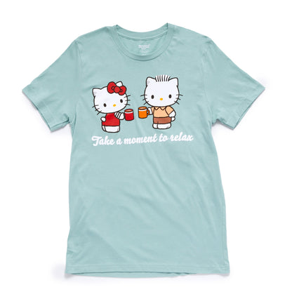 Hello Kitty & Dear Daniel Adult Take A Moment To Relax Tee (Light Green)