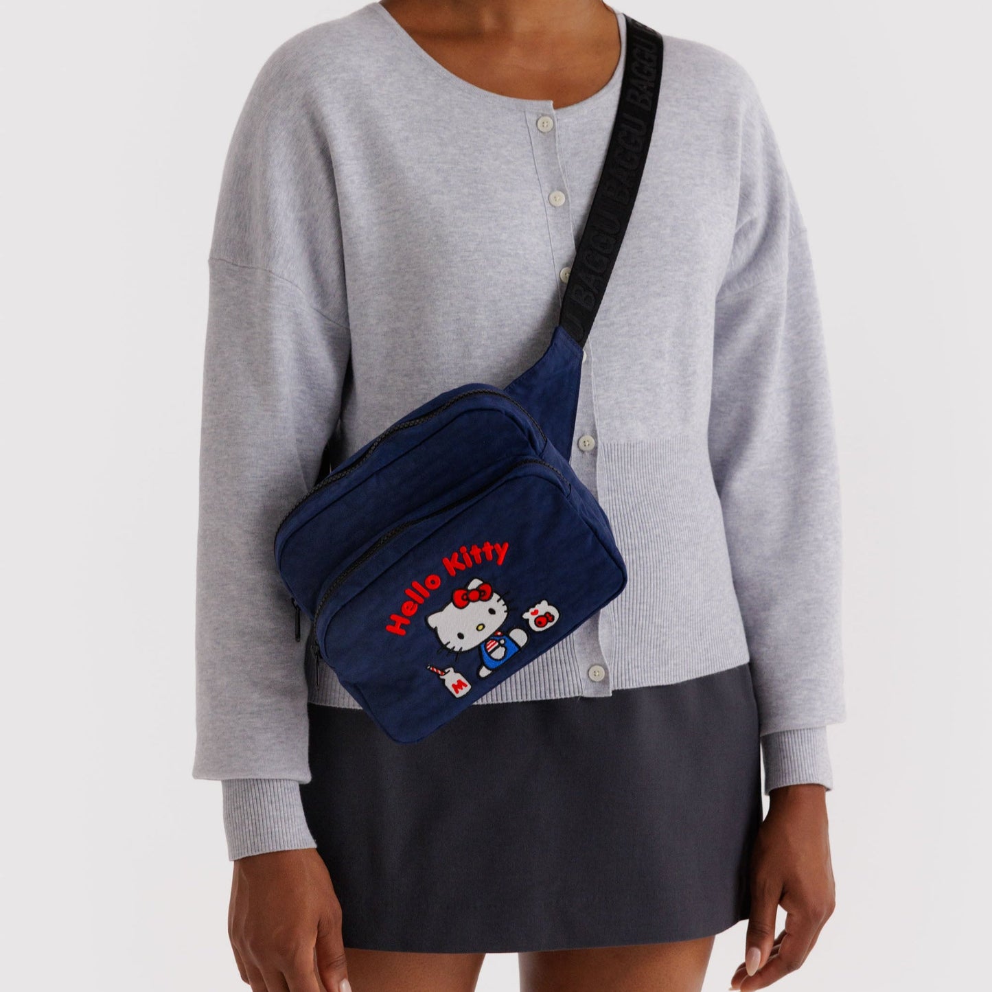 Hello Kitty x Baggu Embroidered Fanny Pack (Classic Milk Bottle)