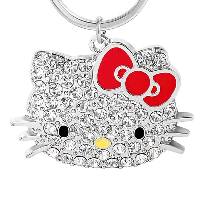 Hello Kitty Face Pave 3D Bling Keychain (Red)