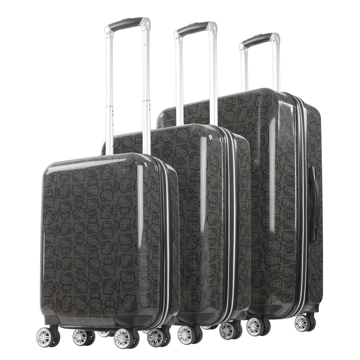Hello Kitty x FUL Pose 3-Pc Hardshell Luggage (Black)