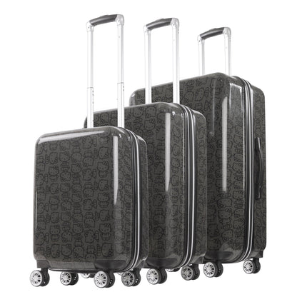 Hello Kitty x FUL Pose 3-Pc Hardshell Luggage (Black)