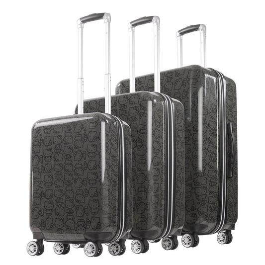 Hello Kitty x FUL Pose 3-Pc Hardshell Luggage (Black)
