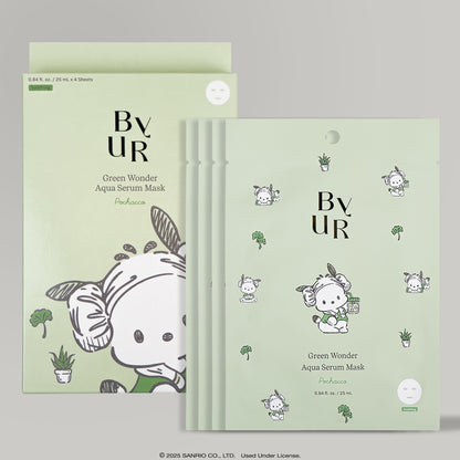 Pochacco x ByUR Green Wonder Aqua Serum Mask (Sanrio K-Spa Edition)