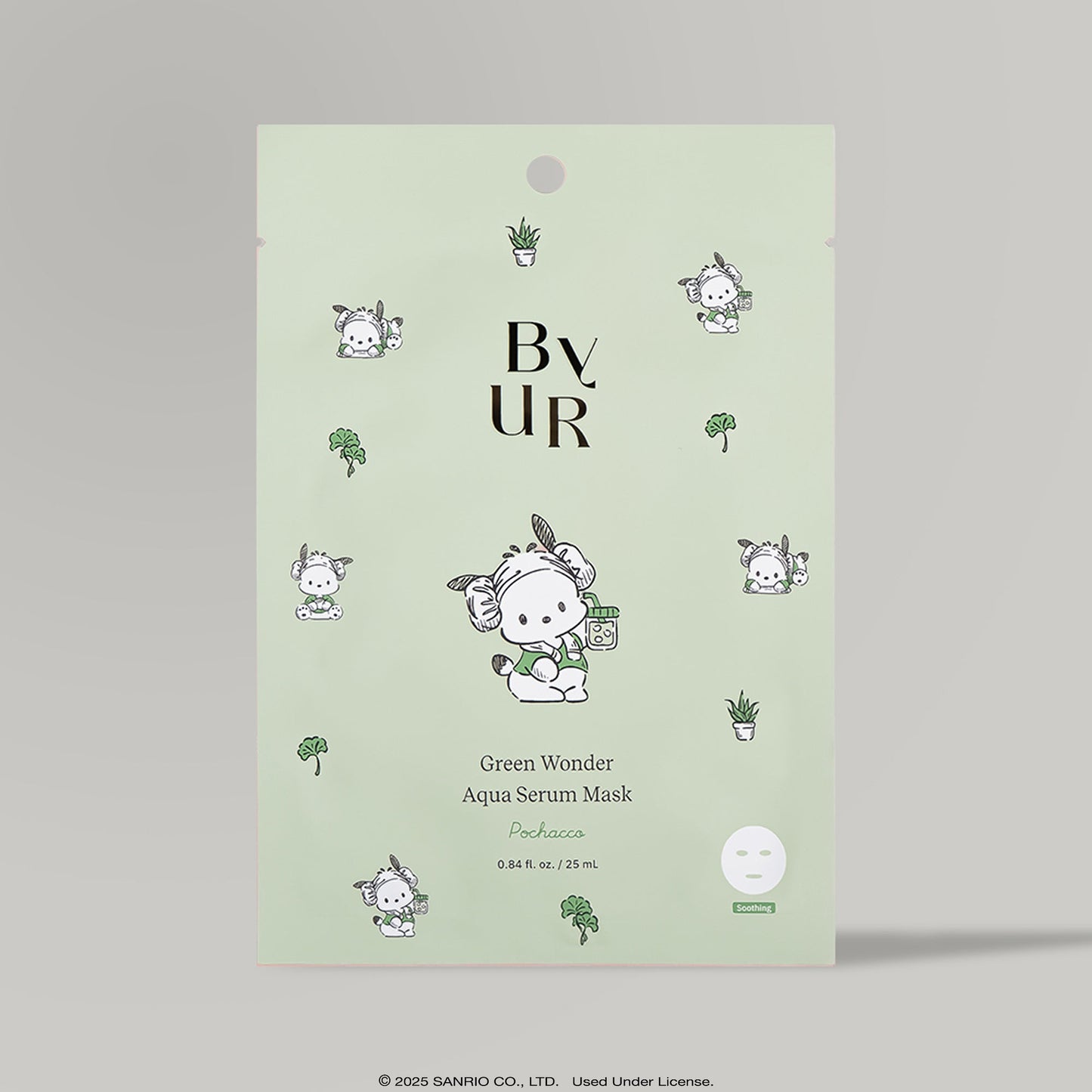 Pochacco x ByUR Green Wonder Aqua Serum Mask (Sanrio K-Spa Edition)