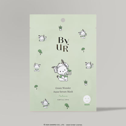 Pochacco x ByUR Green Wonder Aqua Serum Mask (Sanrio K-Spa Edition)