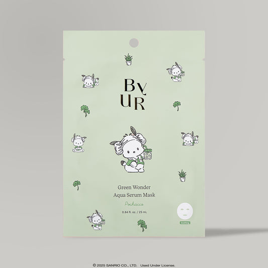 Pochacco x ByUR Green Wonder Aqua Serum Mask (Sanrio K-Spa Edition)