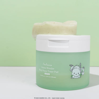 Pochacco x ByUR Green Wonder Keep Peace Toner Pad (Sanrio K-Spa Edition)