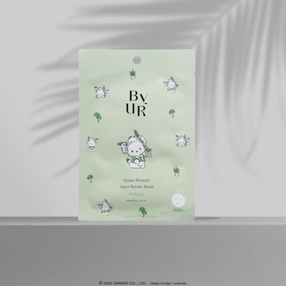 Pochacco x ByUR Green Wonder Aqua Serum Mask (Sanrio K-Spa Edition)