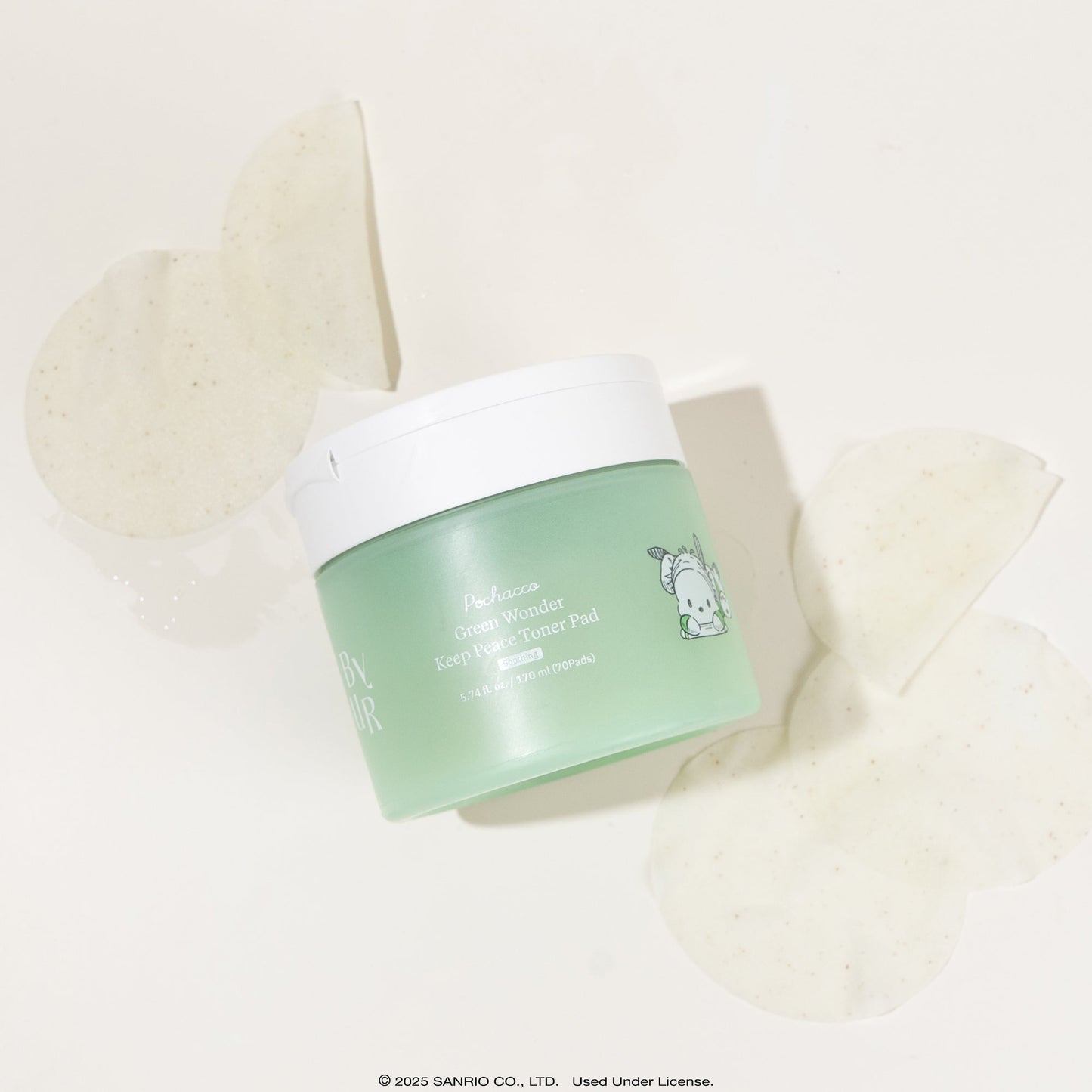Pochacco x ByUR Green Wonder Keep Peace Toner Pad (Sanrio K-Spa Edition)
