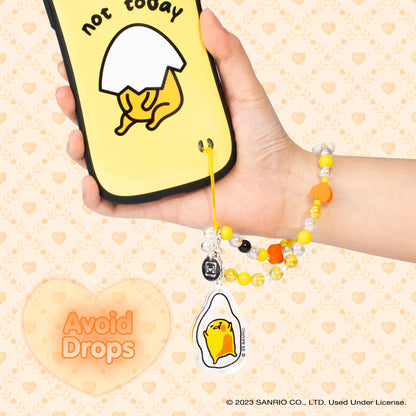 Gudetama Beaded Charm Mobile Phone Wrist Strap