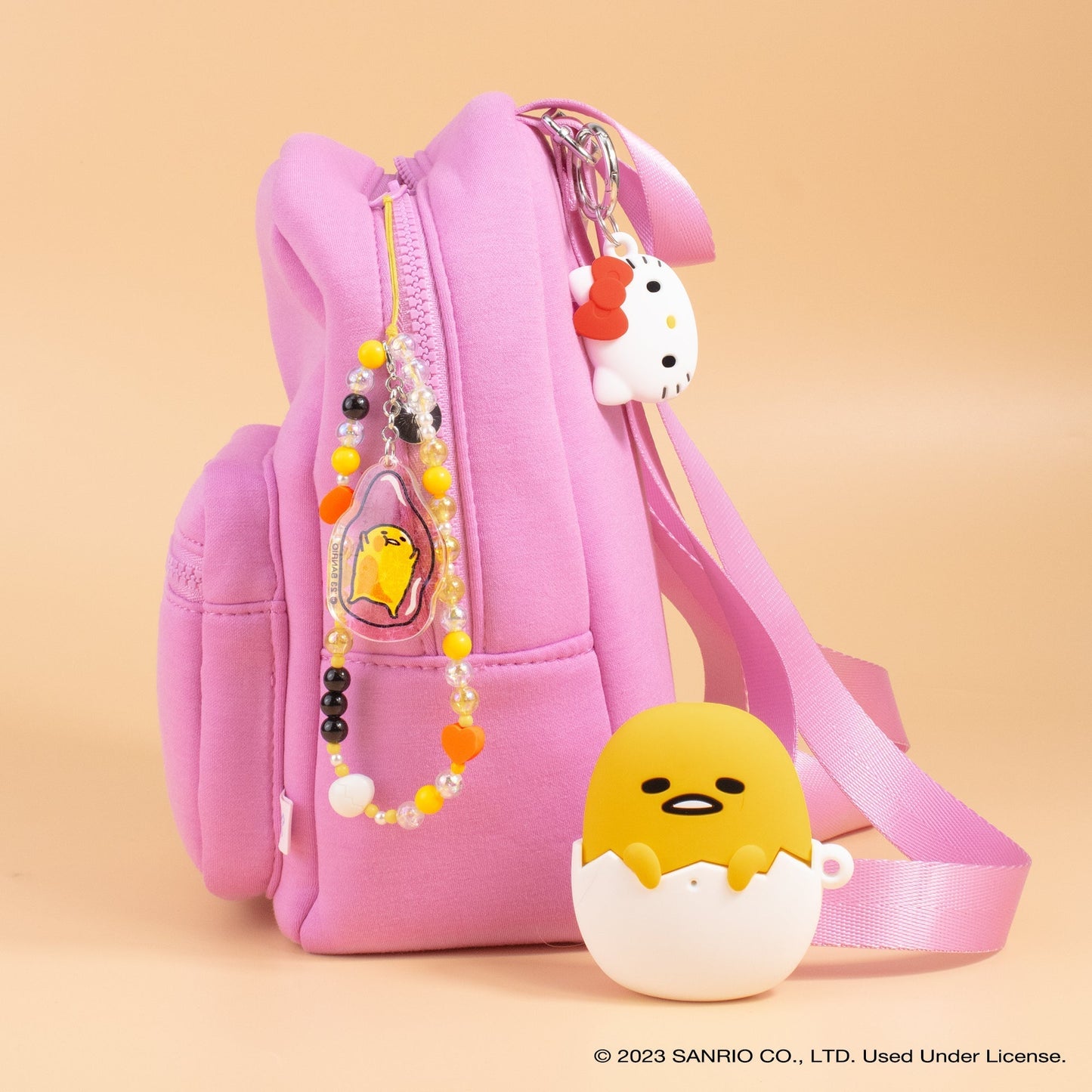 Gudetama Beaded Charm Mobile Phone Wrist Strap